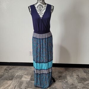Daisy Fuentes maxi boho sleeveless dress‎